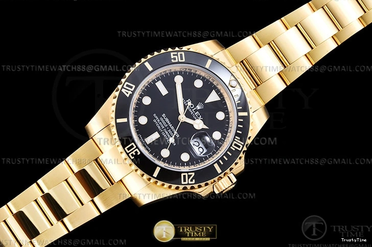 1117 ROLSUB0475D – Submariner 116618LN Wrp 904 YG YG Black KF VR EyeCatching 1052